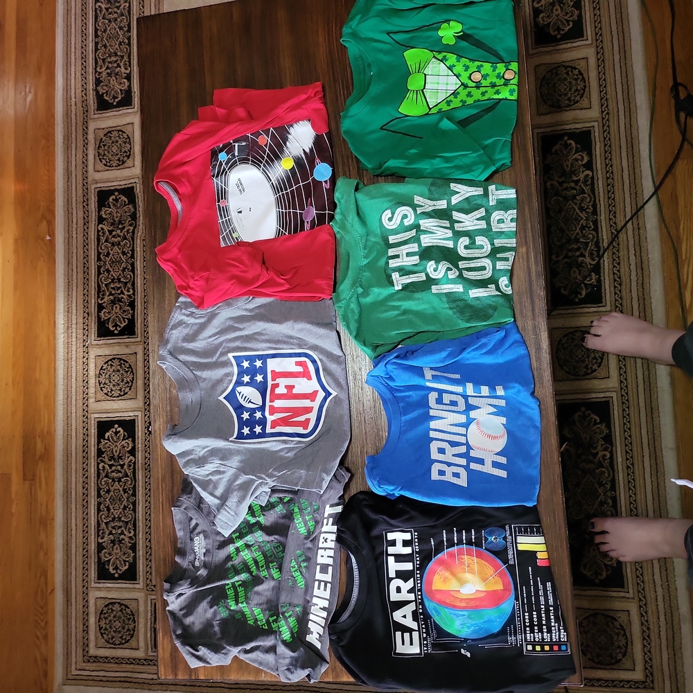 Lot of 7 boys tee shirts 10/12